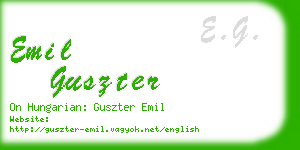 emil guszter business card